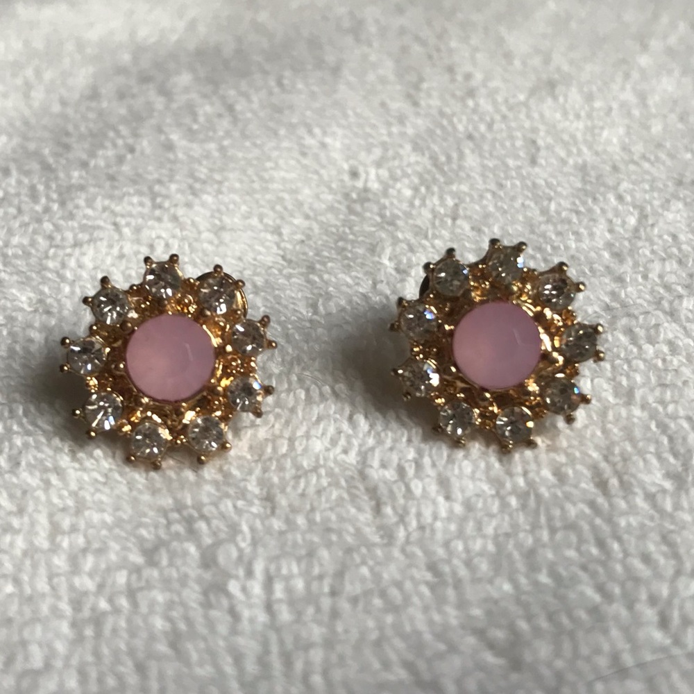 3/$6 gold & pink earrings